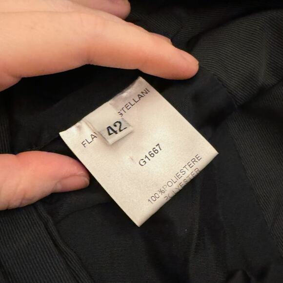 Flavio Castellani Made in Italy Black Ruched Mini Skirt Size M (6) - Picture 6 of 9